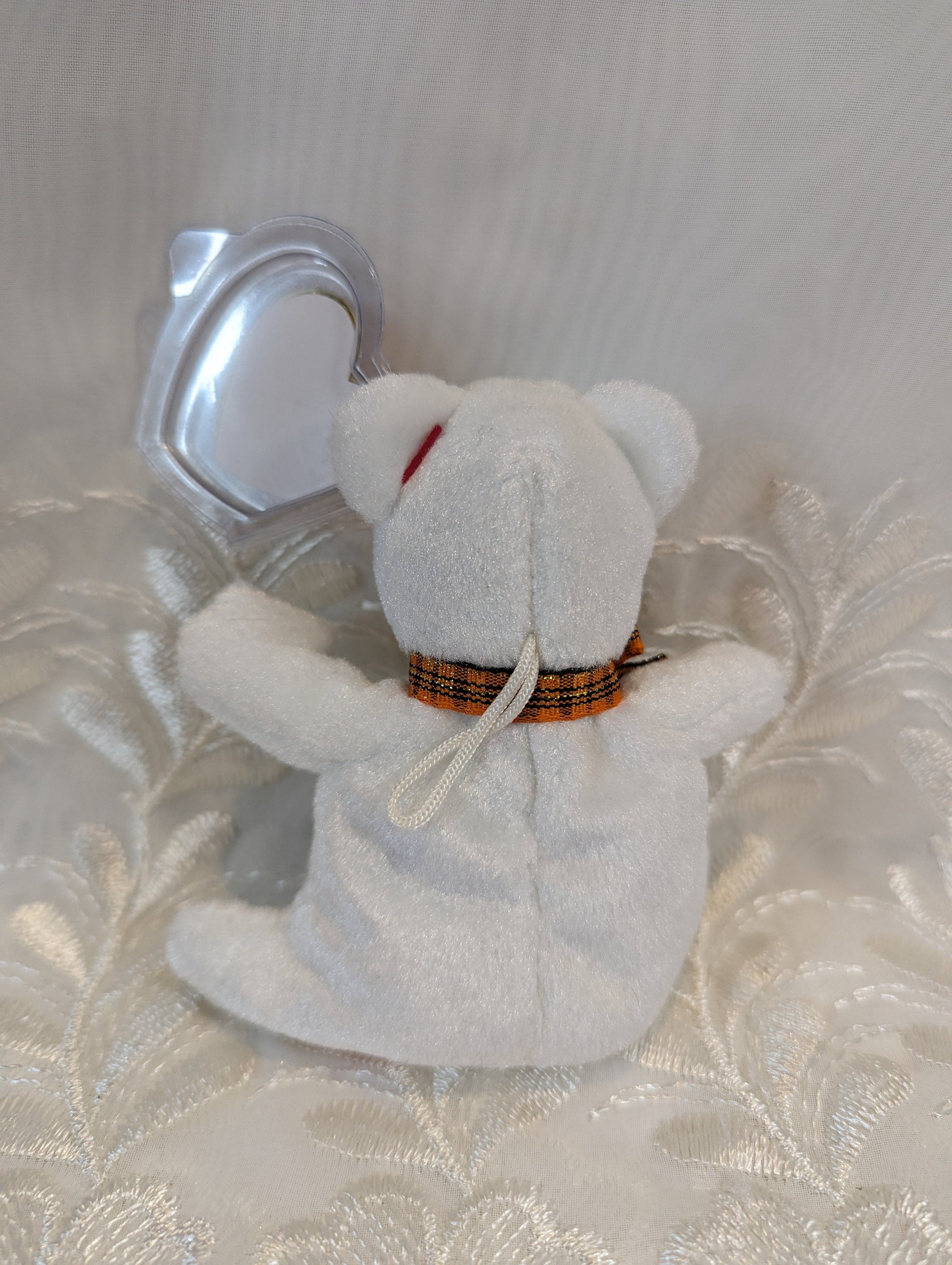 Ty Halloweenie Beanie - Phantom The White Halloween Ghost Bear (4in) *Tiny* - Vintage Beanies Canada