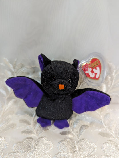 Ty Halloweenie Beanie - Scarem The Black Halloween Bat (4in) *Tiny* - Vintage Beanies Canada