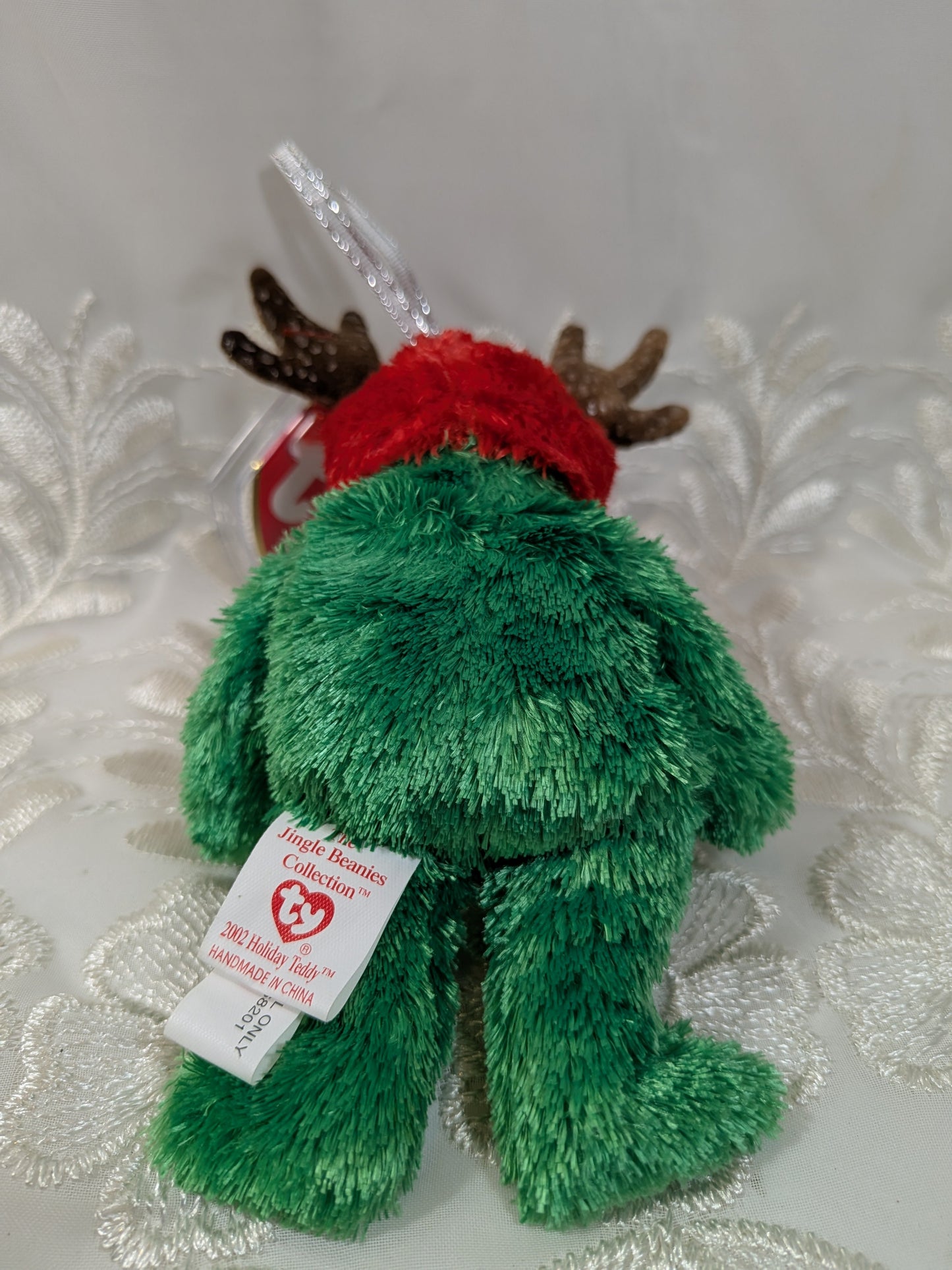 Ty Jingle Beanie - 2002 Holiday Teddy The Green Bear (5in) Christmas Tree Ornament - Vintage Beanies Canada