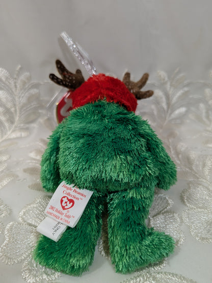 Ty Jingle Beanie - 2002 Holiday Teddy The Green Bear (5in) Christmas Tree Ornament - Vintage Beanies Canada