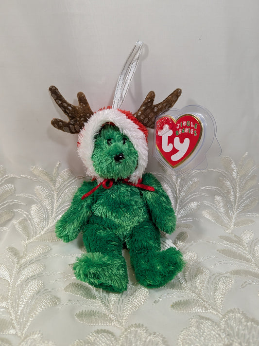 Ty Jingle Beanie - 2002 Holiday Teddy The Green Bear (5in) Christmas Tree Ornament - Vintage Beanies Canada