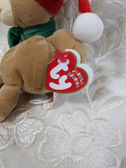 Ty Jingle Beanie - Flakes The Bear (5in) Christmas Tree Ornament - Vintage Beanies Canada