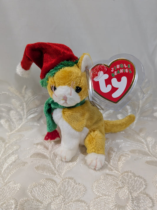 Ty Jingle Beanie - Jangle The Cat (4 - in) Christmas Ornament - Writing On Tag - Vintage Beanies Canada