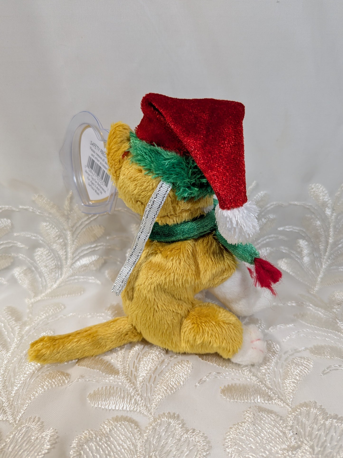 Ty Jingle Beanie - Jangle The Cat (4 - in) Christmas Ornament - Writing On Tag - Vintage Beanies Canada