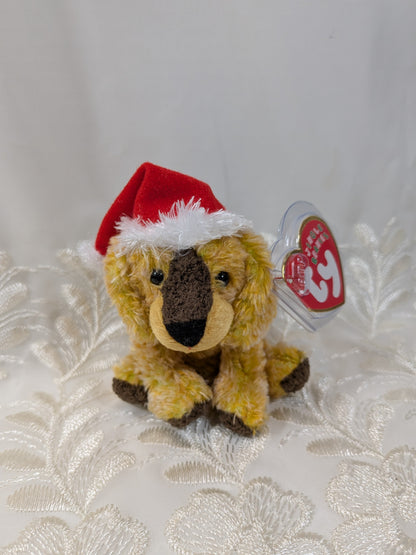 Ty Jingle Beanie - Jinglepup The Dog with White Hat (4in) Christmas Tree Decor - Vintage Beanies Canada