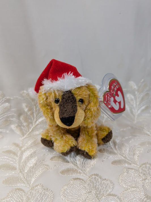Ty Jingle Beanie - Jinglepup The Dog with White Hat (4in) Christmas Tree Decor - Vintage Beanies Canada