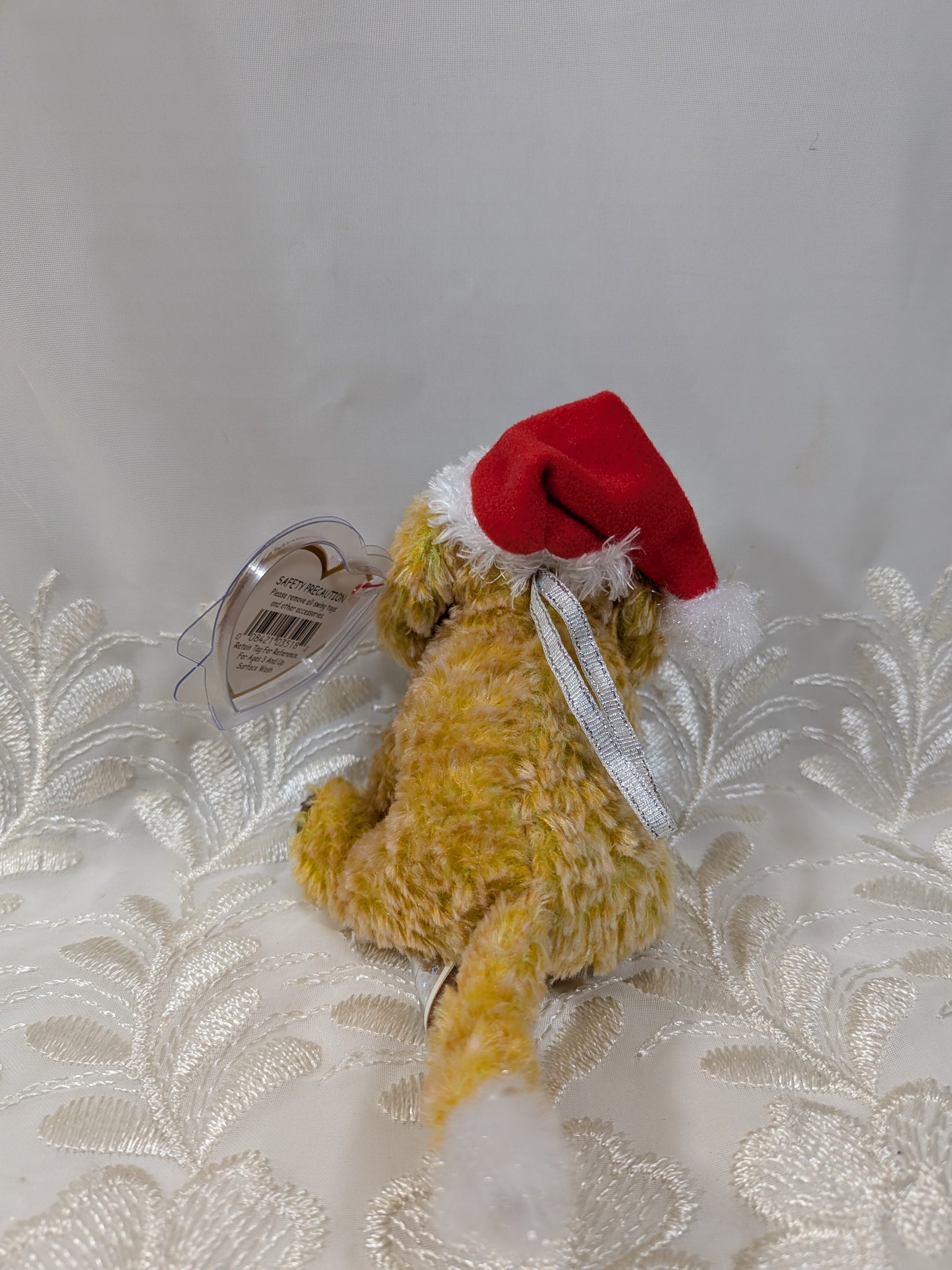 Ty Jingle Beanie - Jinglepup The Dog with White Hat (4in) Christmas Tree Decor - Vintage Beanies Canada