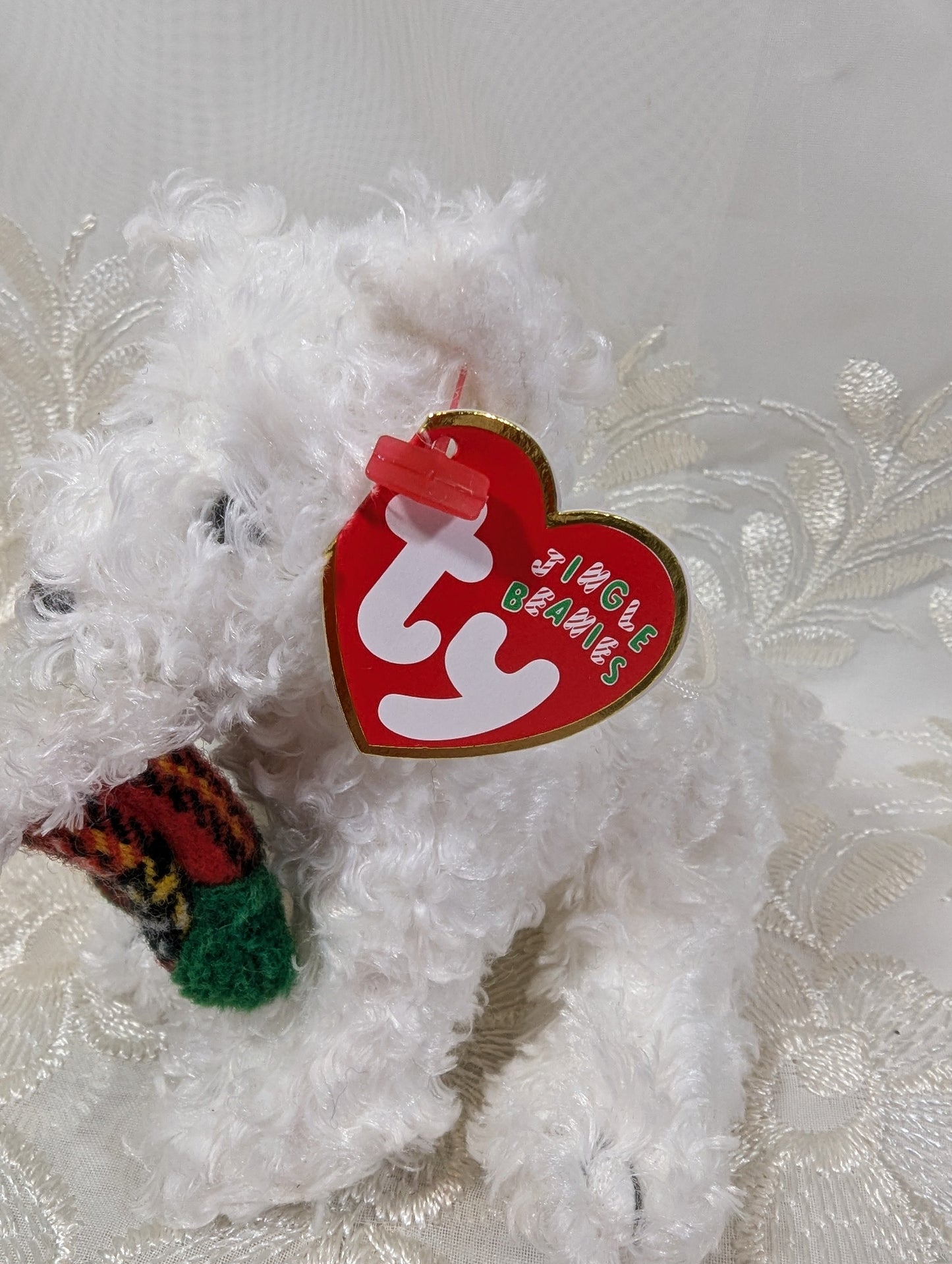 Ty Jingle Beanie - Presents The Dog Holding A Stocking (4in) Christmas Ornament - Vintage Beanies Canada