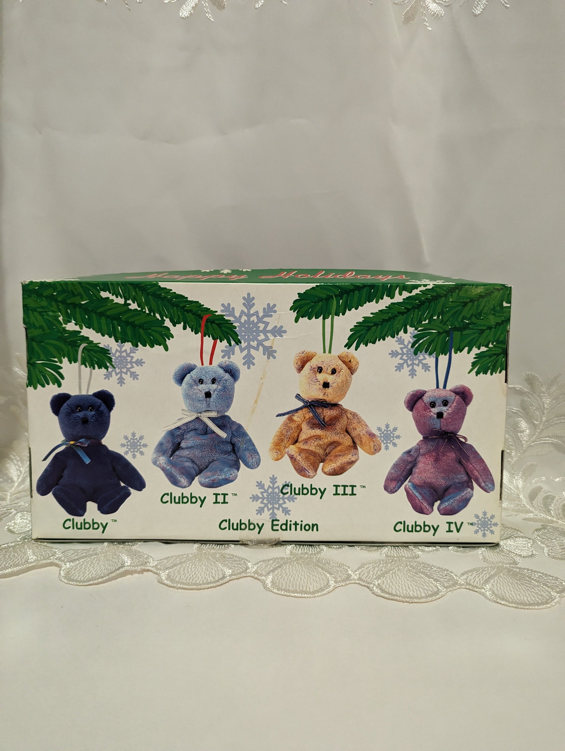 Ty Jingle Beanies - Clubby The Bears Christmas Ornaments Set (4in) Pre-owned - Vintage Beanies Canada