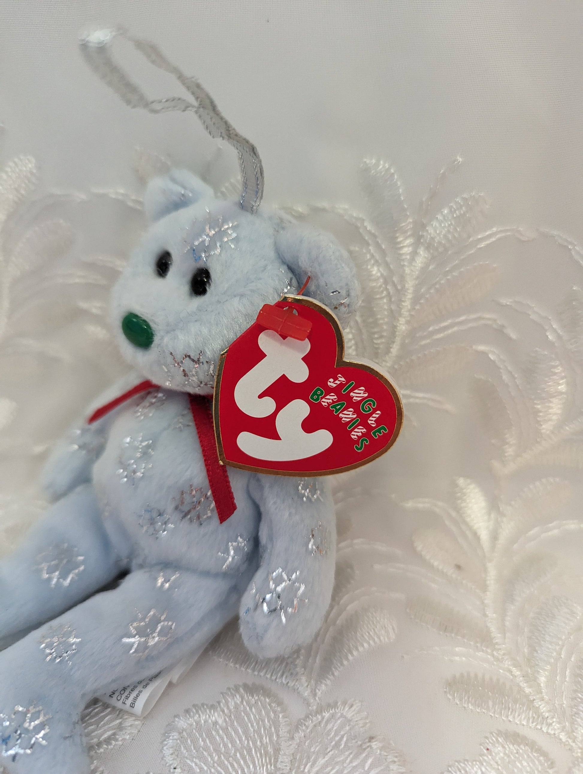 Ty Jingle Beanies - Flaky The Bear (5in) Christmas Tree Decor - Vintage Beanies Canada