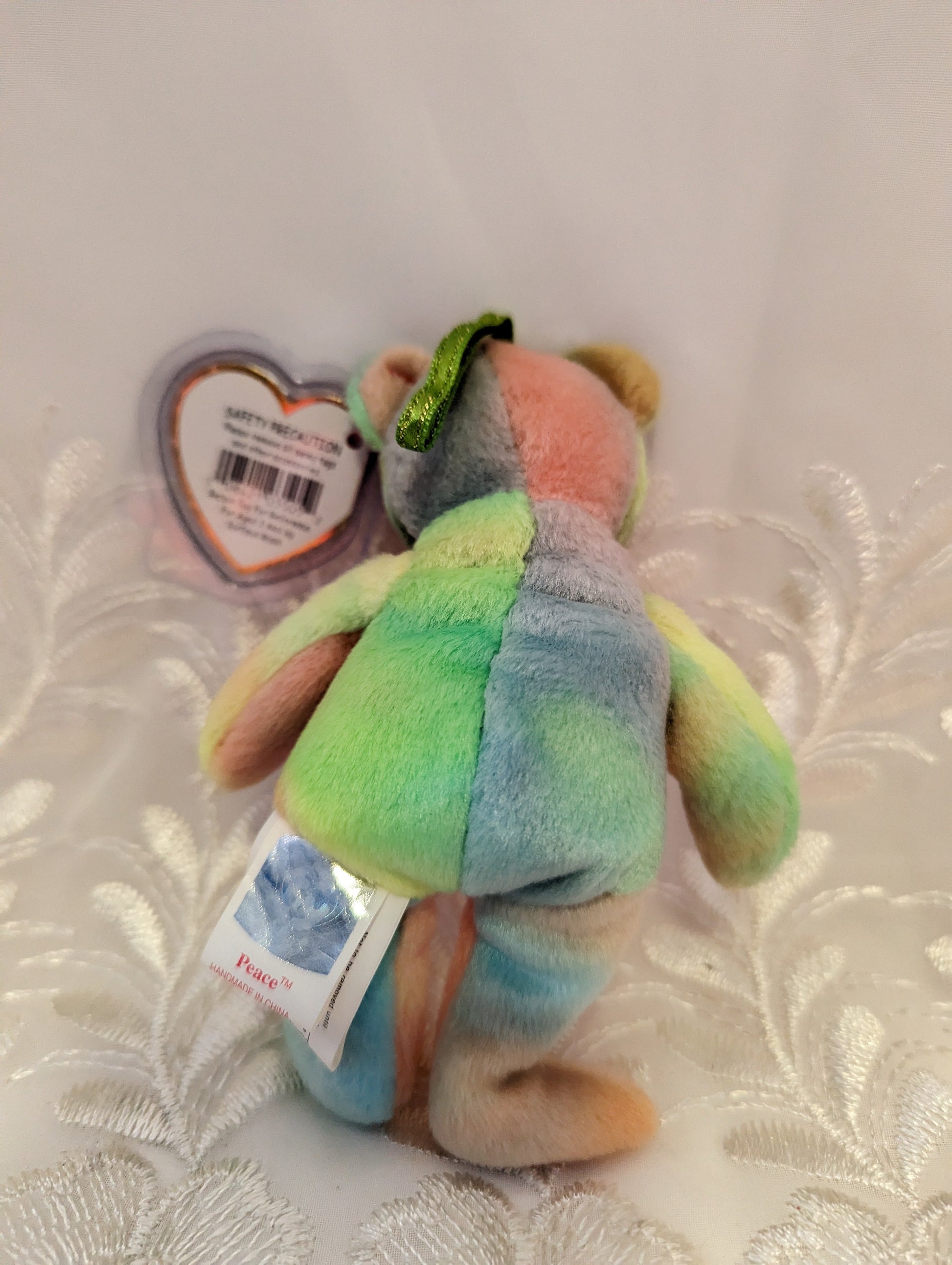 Ty Jingle Beanies - Peace The Bear (5in) Christmas Tree Decor - Vintage Beanies Canada