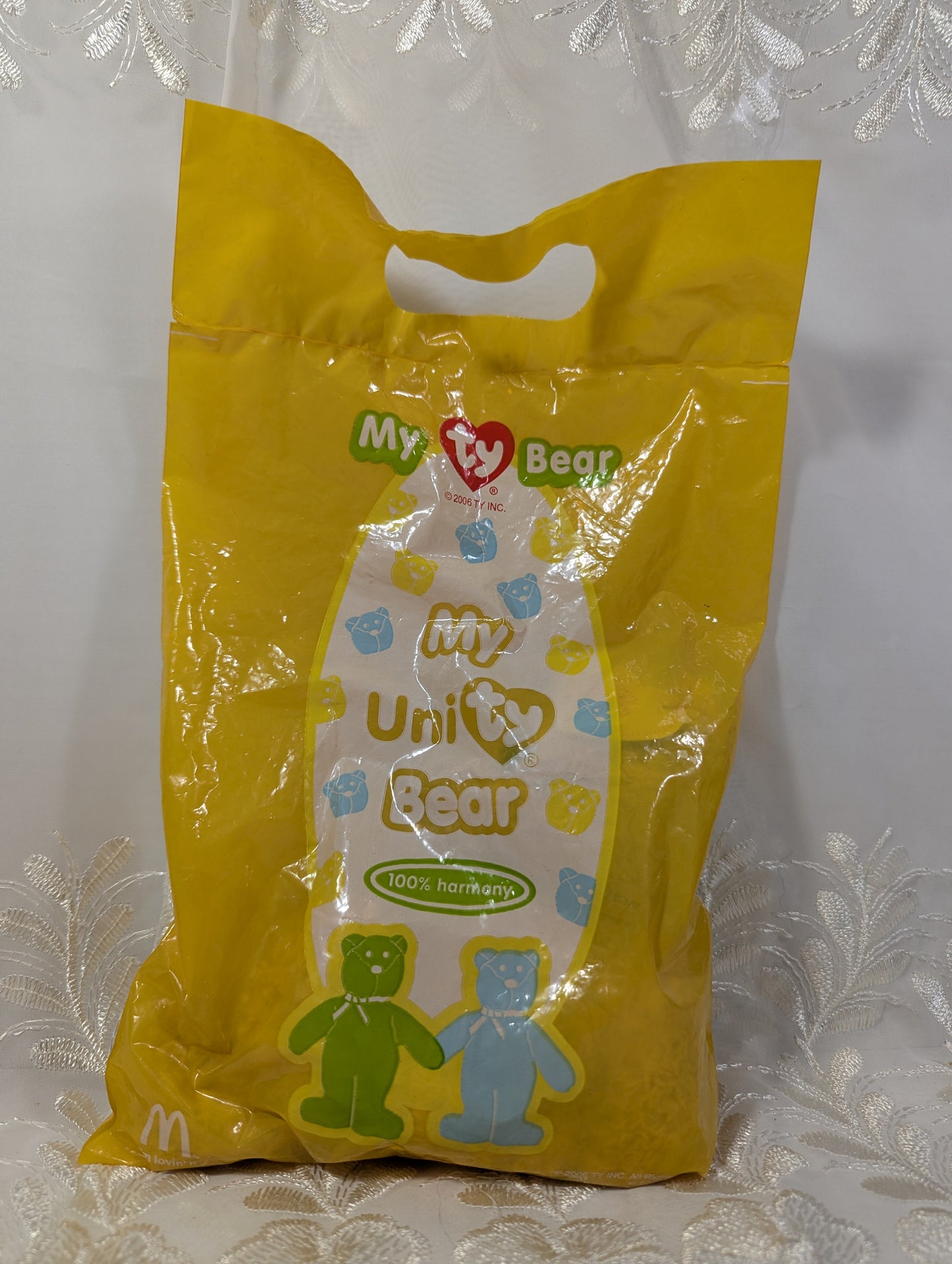 Ty McDonald's Teenie Beanie Baby - My Unity Bear (2006) (7.5 inch) (New in Bag) *Rare* Malaysian Exclusive - Vintage Beanies Canada