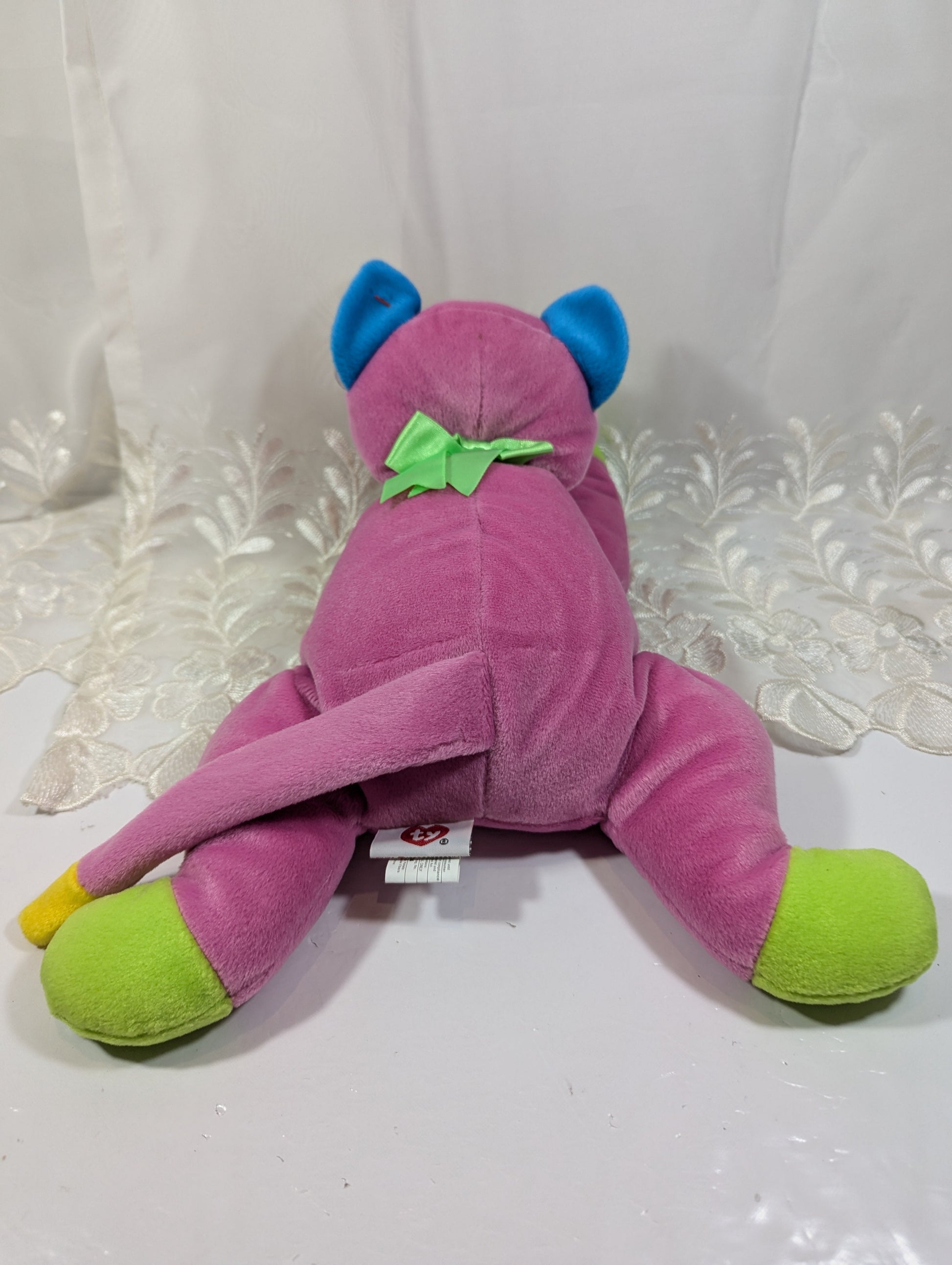 Ty Pillow Pal - Meow The Pink Cat (13in) Creased tag - Vintage Beanies Canada
