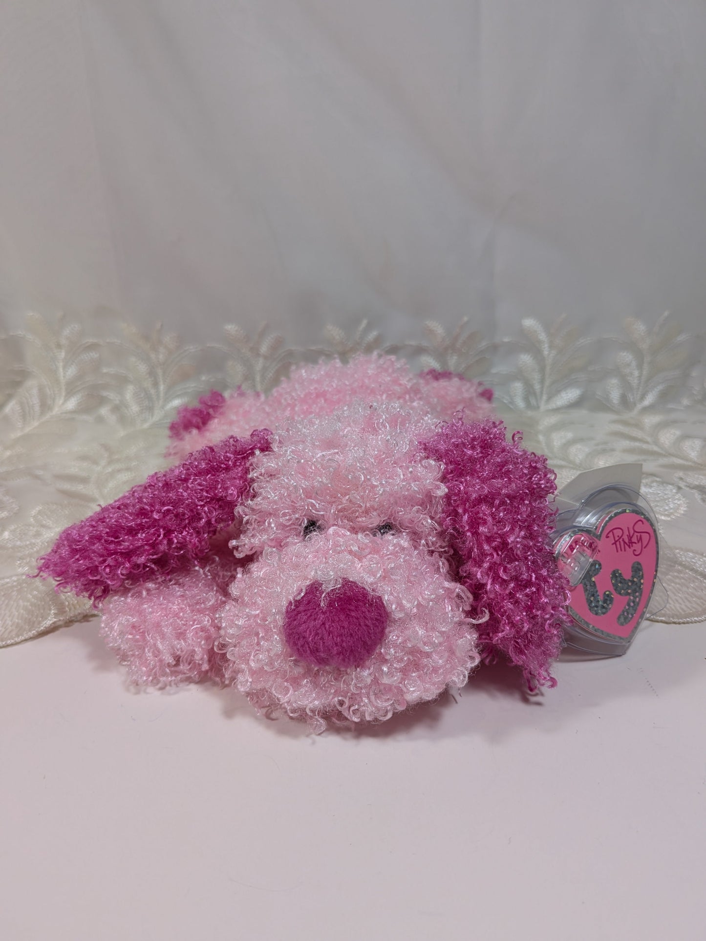 Ty Pinkys Collection - Sparkles The Pink Dog (8in) Creased Hang Tag - Vintage Beanies Canada