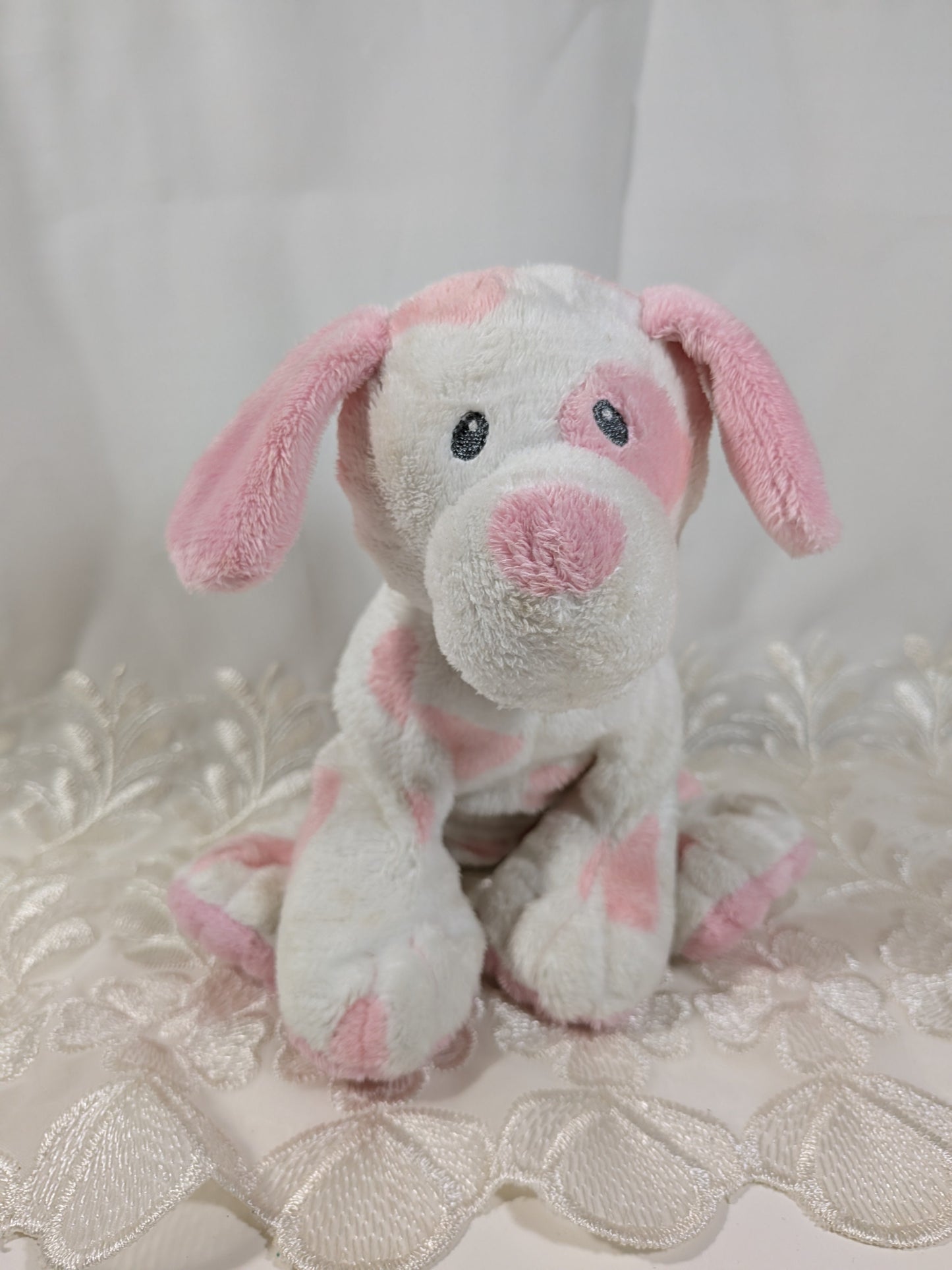 Ty Pluffies - Baby Pup Pink The Dog (9in) *Rare* Pre-Owned condition - Vintage Beanies Canada