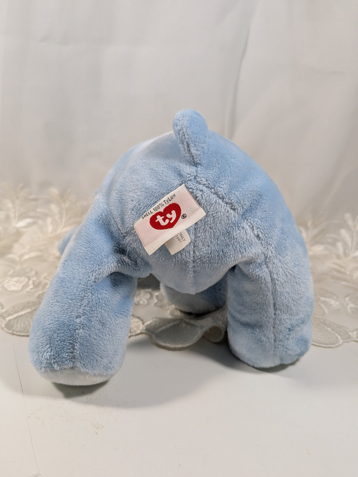 TY Pluffies - Baby Woods Blue the Bear (9 in) No Tag - Vintage Beanies Canada