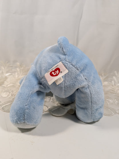 TY Pluffies - Baby Woods Blue the Bear (9 in) No Tag - Vintage Beanies Canada