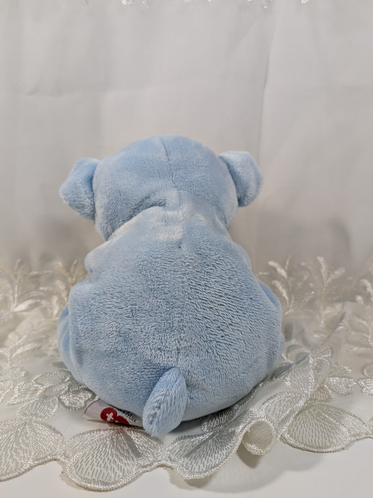 TY Pluffies - Baby Woods Blue the Bear (9 in) No Tag - Vintage Beanies Canada