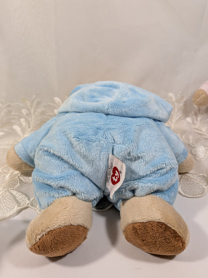TY Pluffies Collection - Baby Bear blue with Non - Removable Pyjamas (10 inch) - Vintage Beanies Canada