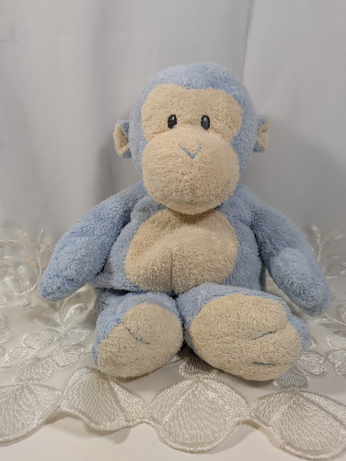 Ty Pluffies Collection - Dangles The Blue Monkey (10in) *Rare* No tag - Vintage Beanies Canada
