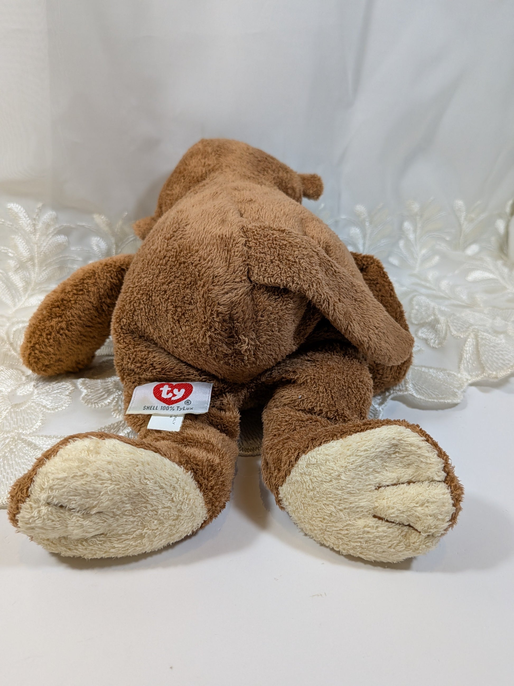 Ty Pluffies Collection - Dangles The Brown Monkey (11in) No hang tag. - Vintage Beanies Canada