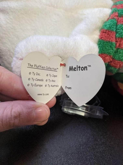 Ty Pluffies Collection - Melton the Snowman (9.5in) - Vintage Beanies Canada