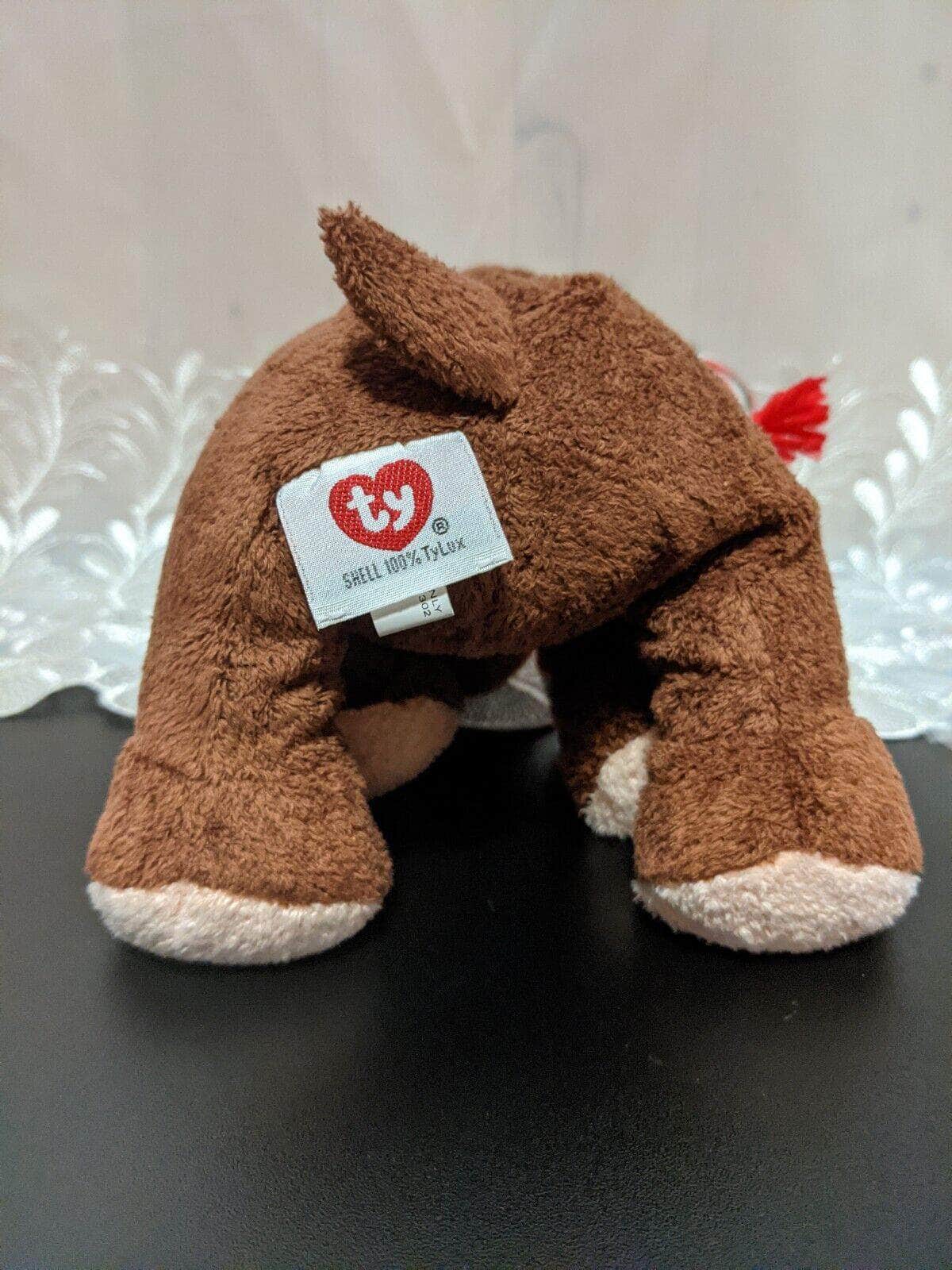 Ty Pluffies Collection - Merry Moose The Christmas Moose (9in) - Vintage Beanies Canada