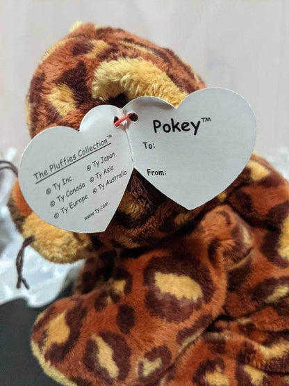 Ty Pluffies Collection - Pokey The Leopard (8.5in) Near Mint - Vintage Beanies Canada