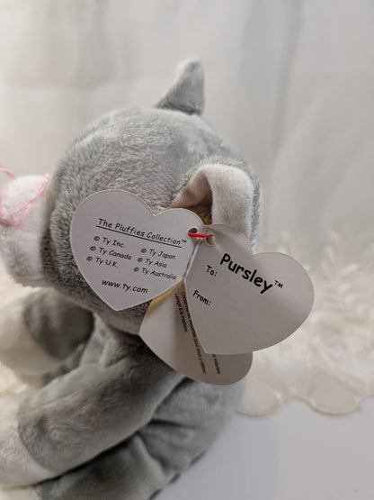 Ty Pluffies Collection - Pursley the Cat Plush (10in) - Vintage Beanies Canada