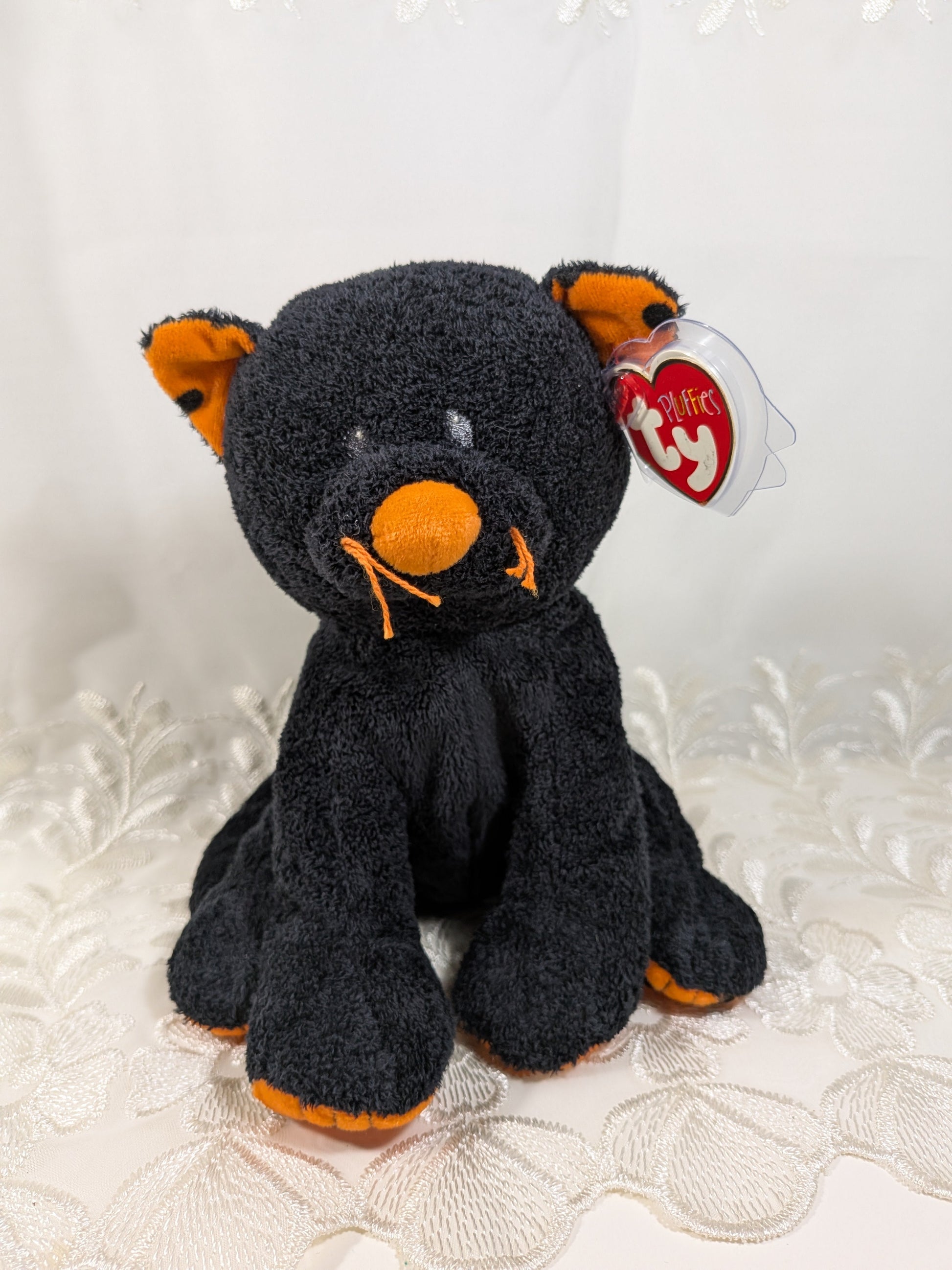 Ty Pluffies Collection - Trickery The Black Halloween Cat (10in) Near Mint Tag - Vintage Beanies Canada