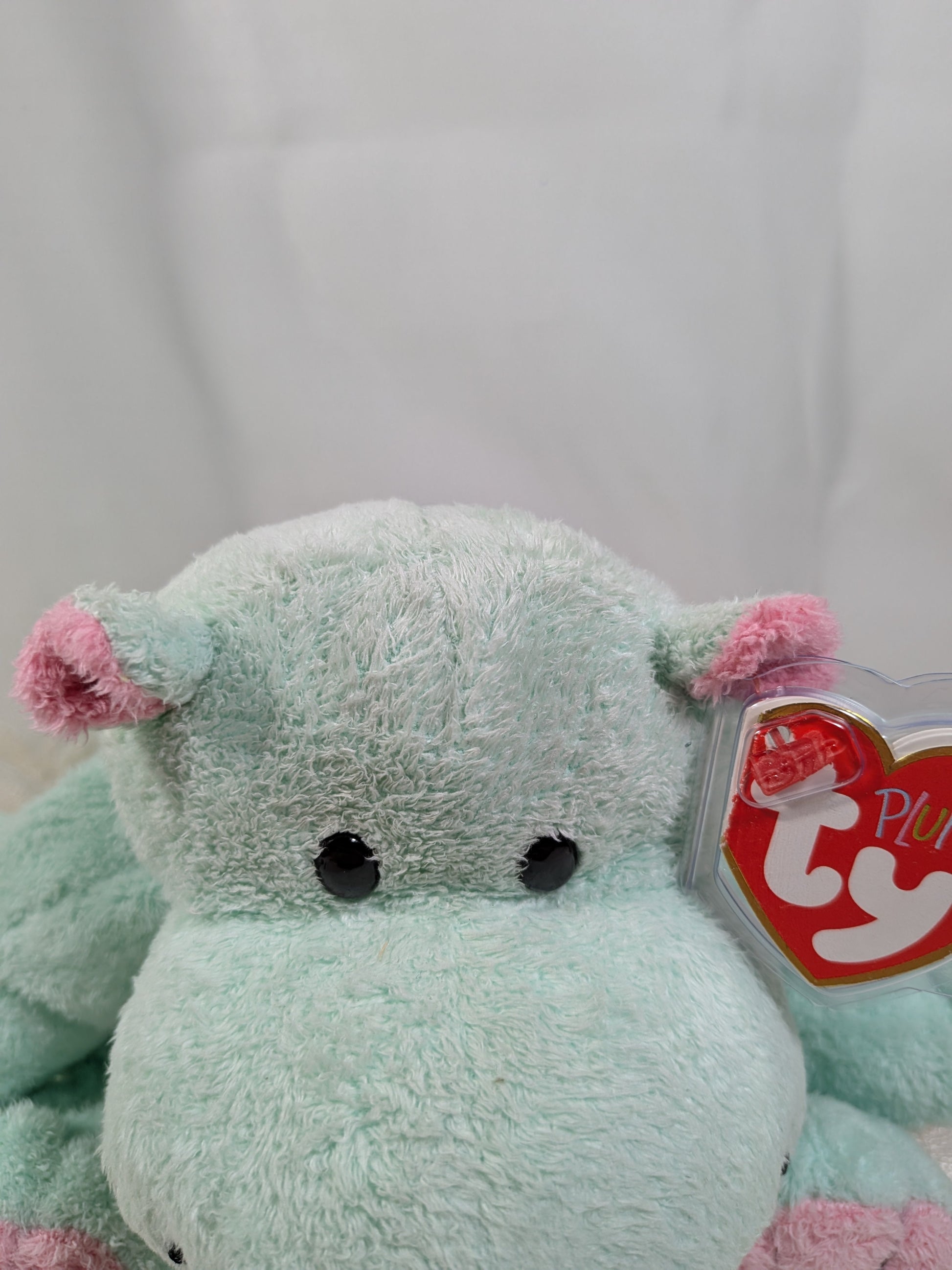 Ty Pluffies Collection - Tubby The Hippo (9in) *Rare* Near Mint - See Photos - Vintage Beanies Canada