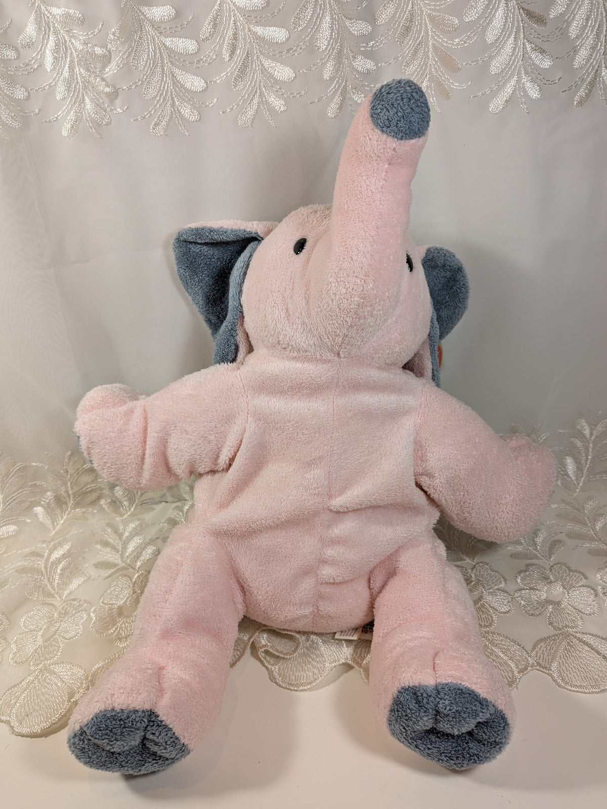 Ty Pluffies Collection - Winks the Pink Elephant (Large 13 in) *Rare* Non-Mint Tag - Vintage Beanies Canada