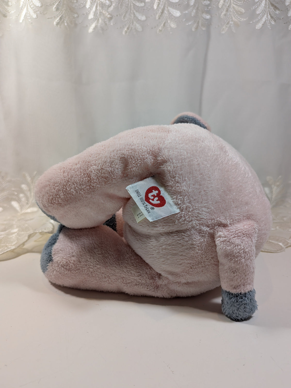 Ty Pluffies Collection - Winks the Pink Elephant (Large 13 in) *Rare* Non-Mint Tag - Vintage Beanies Canada