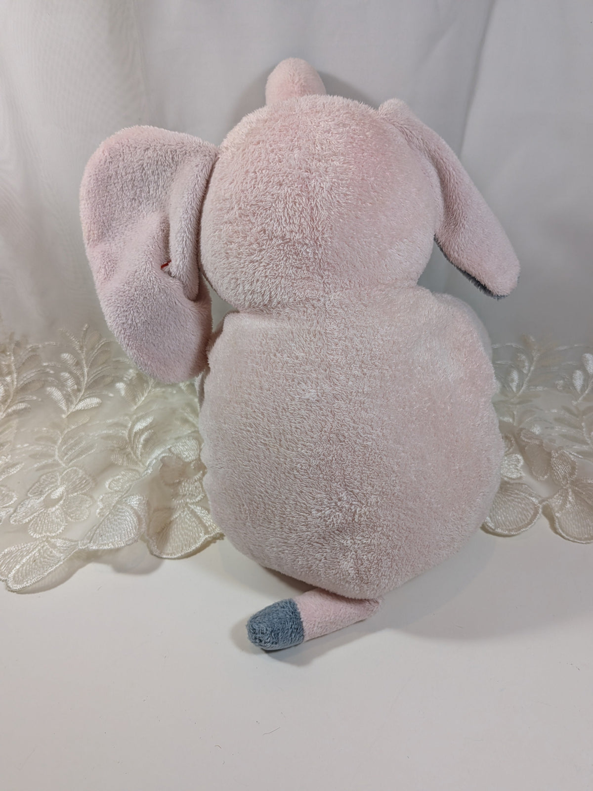 Ty Pluffies Collection - Winks the Pink Elephant (Large 13 in) *Rare* Non-Mint Tag - Vintage Beanies Canada