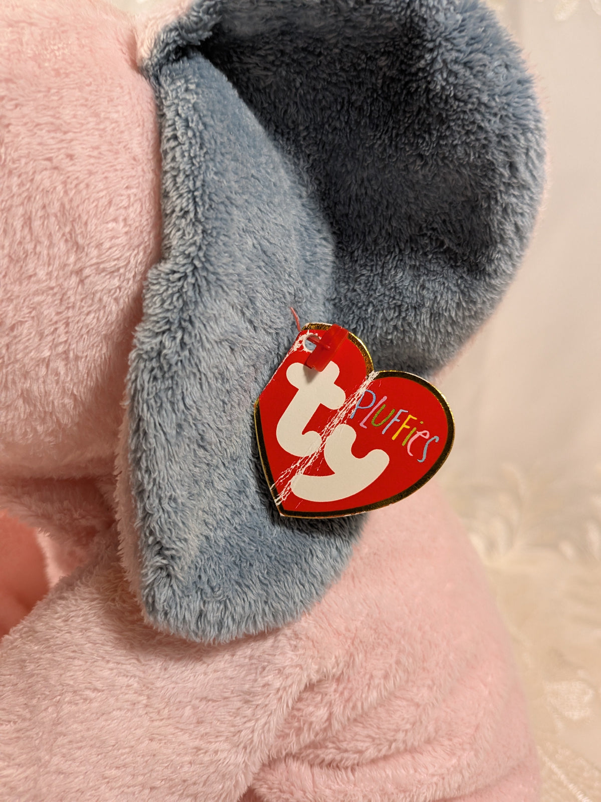 Ty Pluffies Collection - Winks the Pink Elephant (Large 13 in) *Rare* Non-Mint Tag - Vintage Beanies Canada
