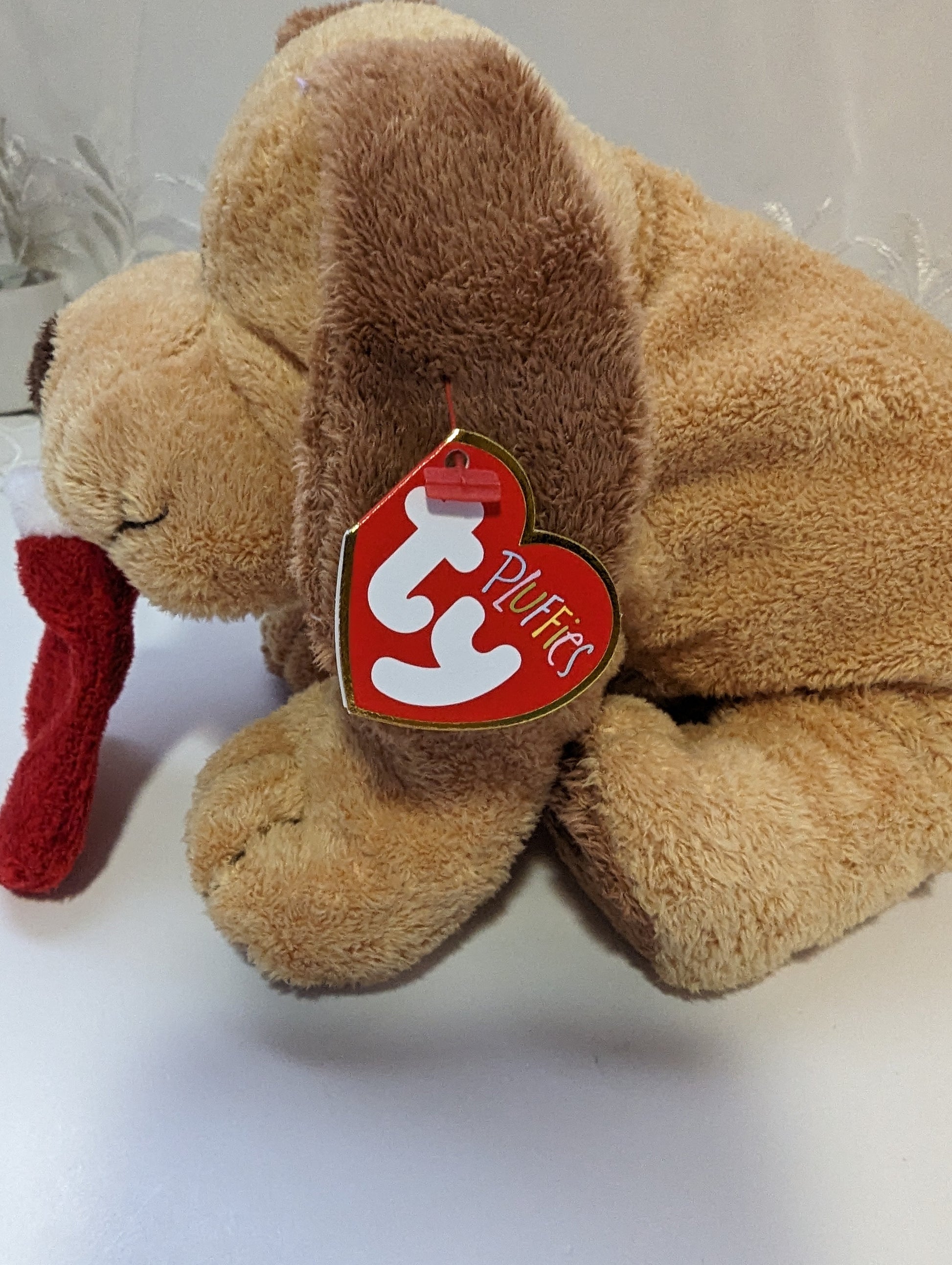 Ty Pluffies - Goodies The Dog With Christmas Stocking - Vintage Beanies Canada
