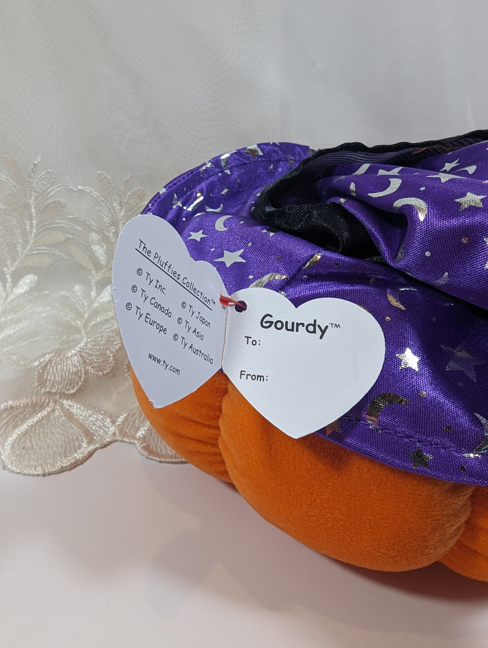 Ty Pluffies - Gordy The Halloween Pumpkin (7in) - Vintage Beanies Canada