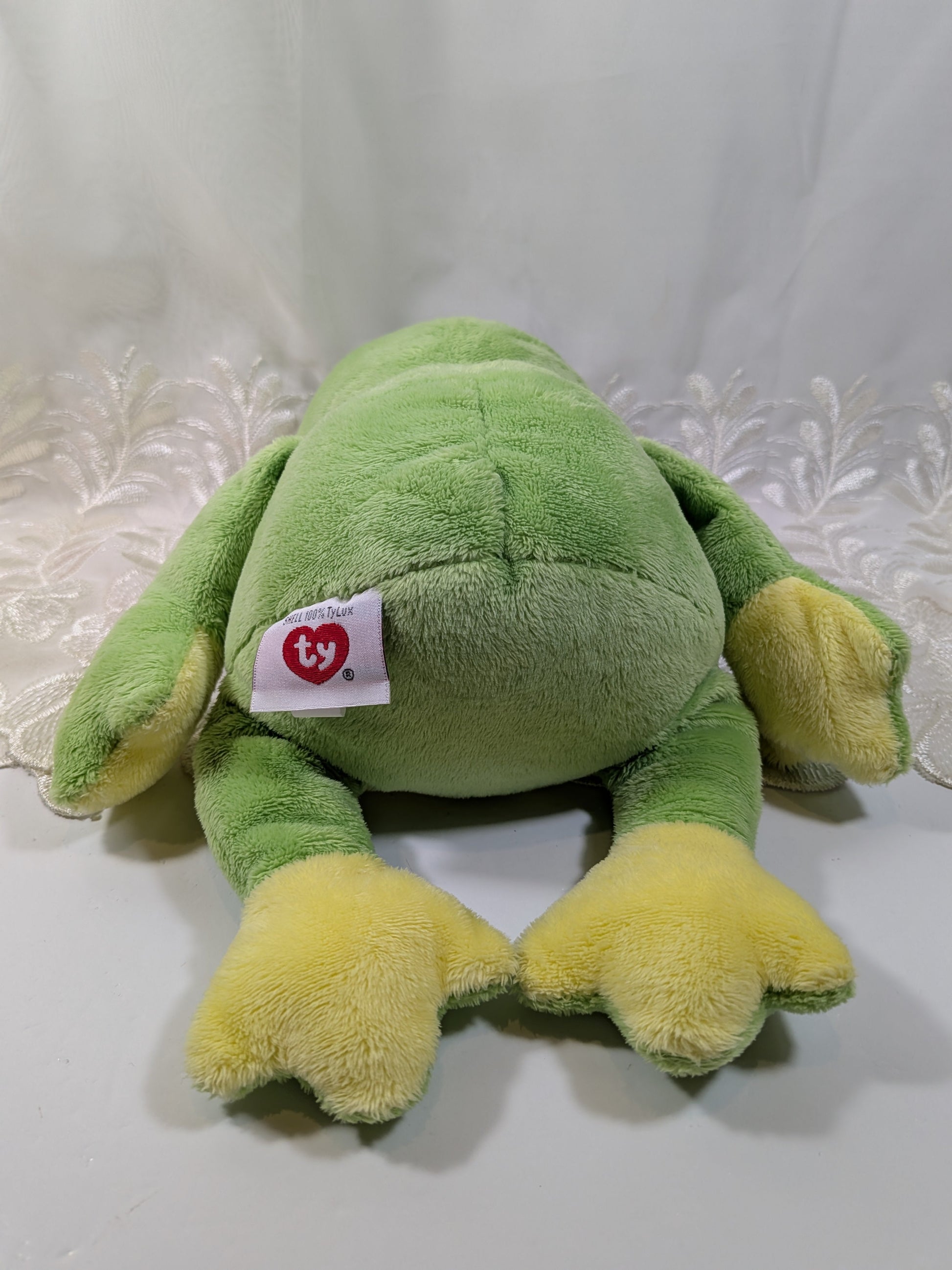 Ty Pluffies - Ponds The Frog (11 In) No Tag - Vintage Beanies Canada