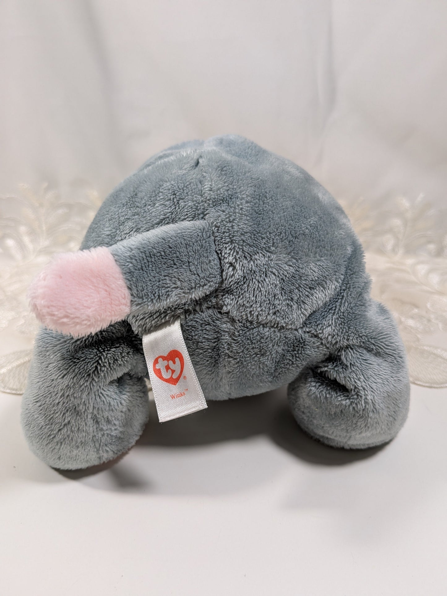 Ty Pluffies - Winks the elephant (8 in sitting) No Hang Tag - Vintage Beanies Canada