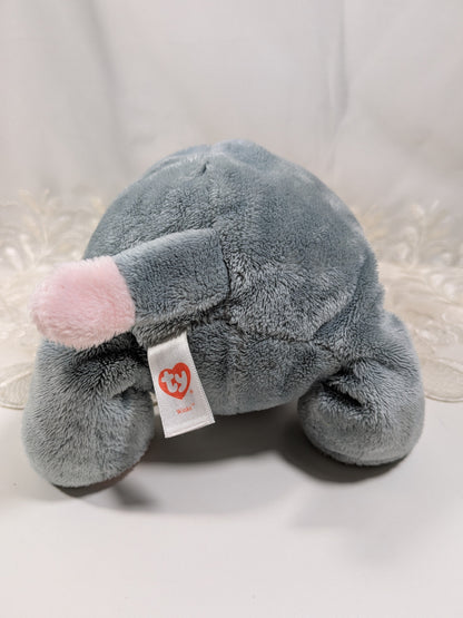 Ty Pluffies - Winks the elephant (8 in sitting) No Hang Tag - Vintage Beanies Canada