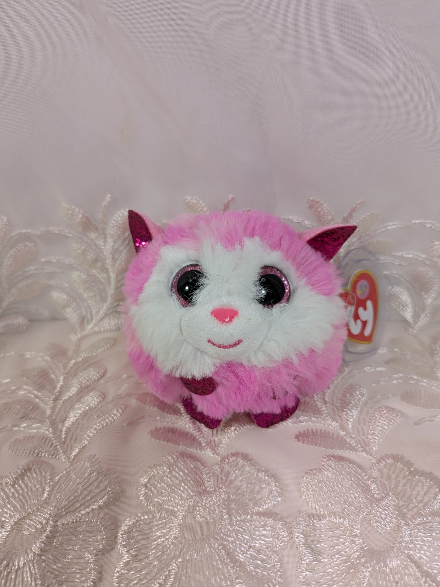 Ty Puffies - Princess The Pink Husky (3in) - Vintage Beanies Canada