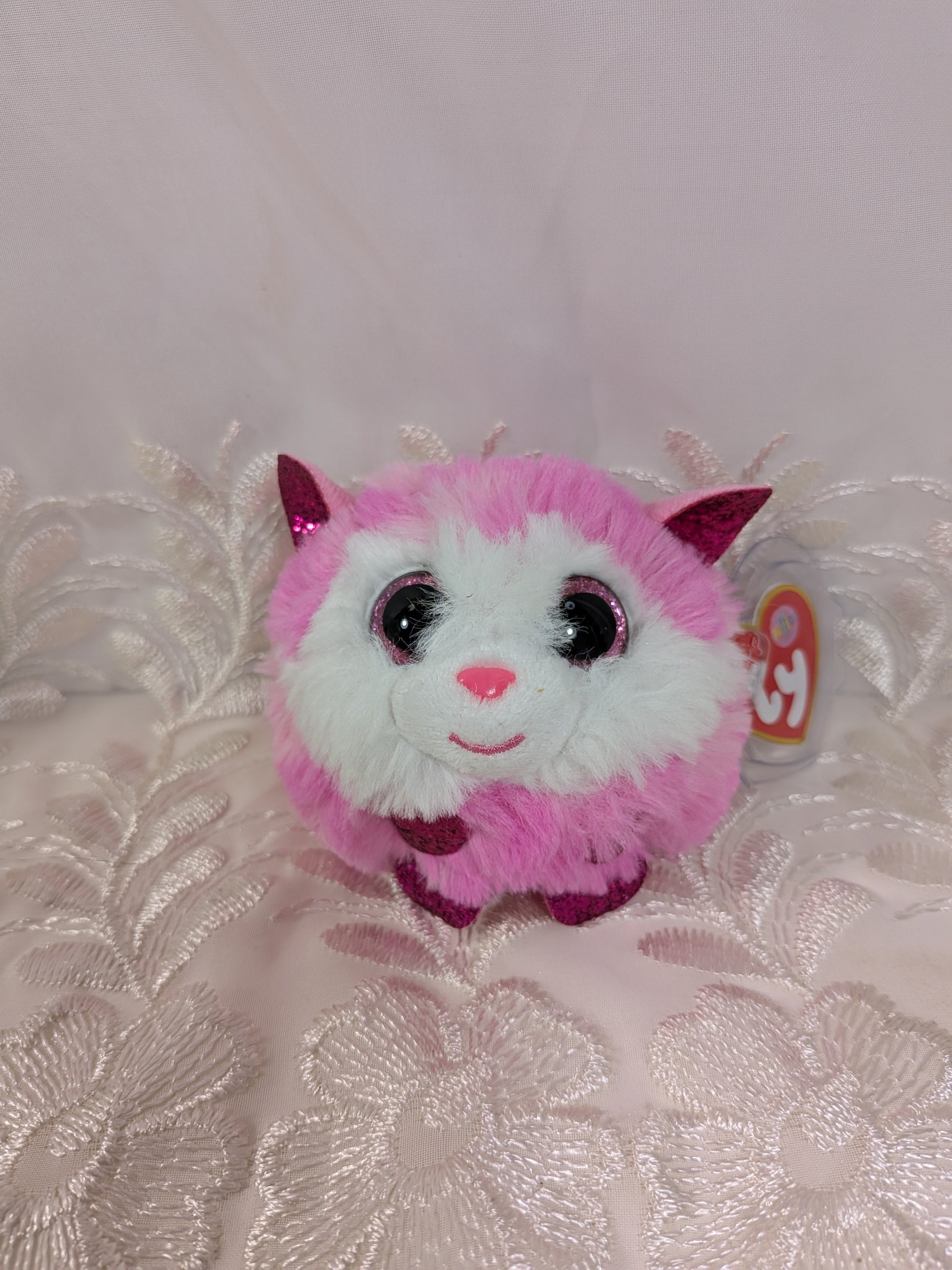 Ty Puffies - Princess The Pink Husky (3in) - Vintage Beanies Canada