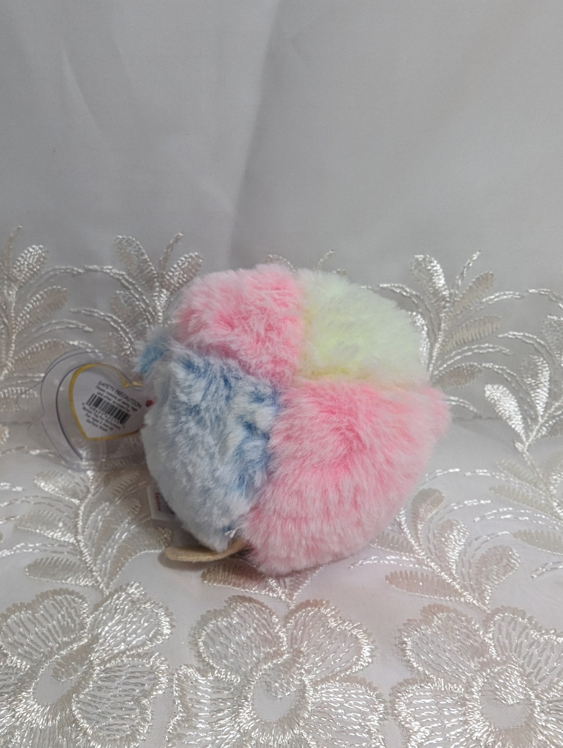 Ty Puffies - Rainbow The Poodle Dog (3in) Creased Tag - Vintage Beanies Canada