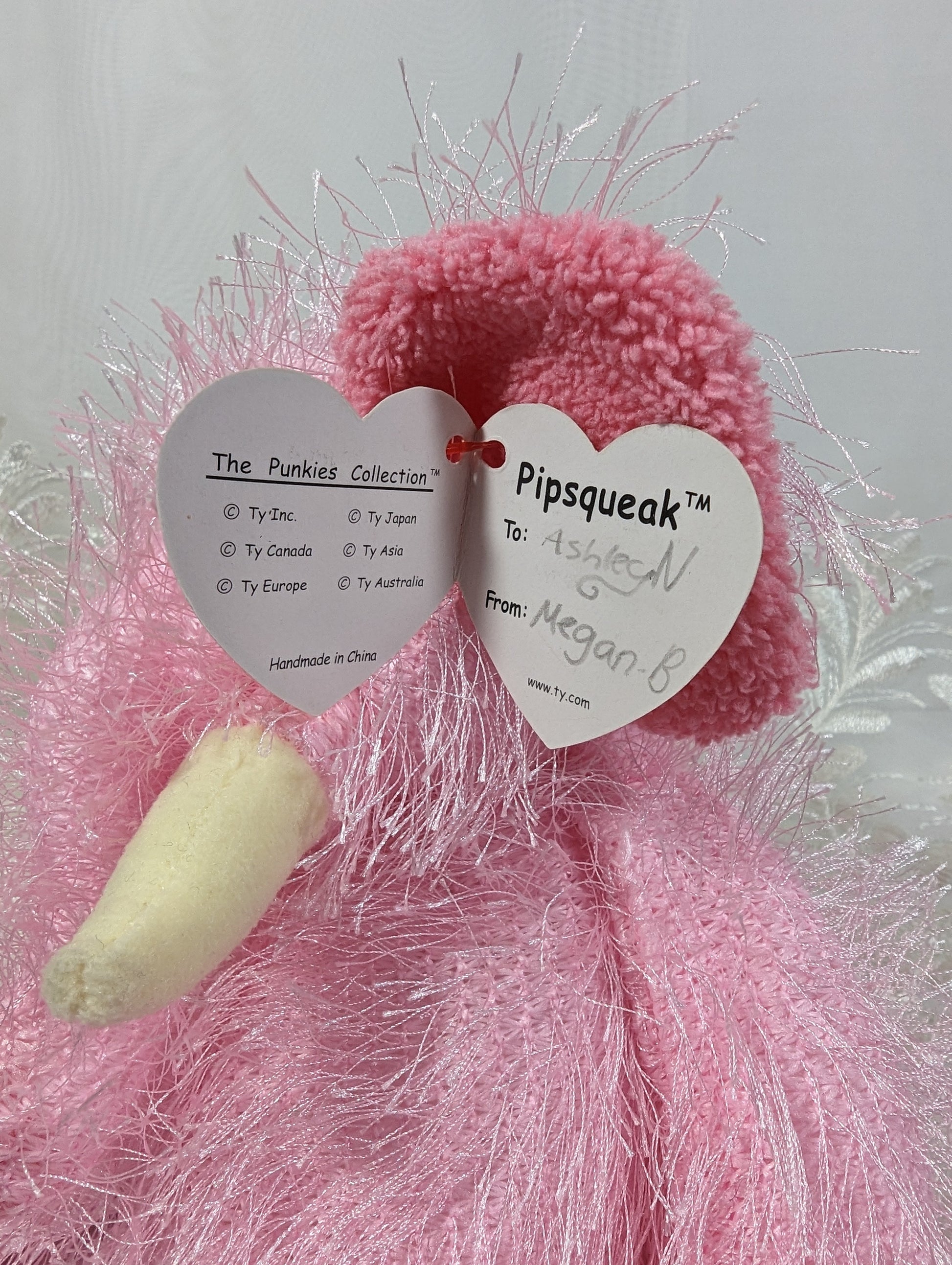 Ty Punkies - Pipsqueak The Pink Elephant (9in) Non - Mint Tag - Vintage Beanies Canada