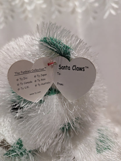 Ty Punkies - Santa Claws The Bear (13in) Creased Tag - Vintage Beanies Canada