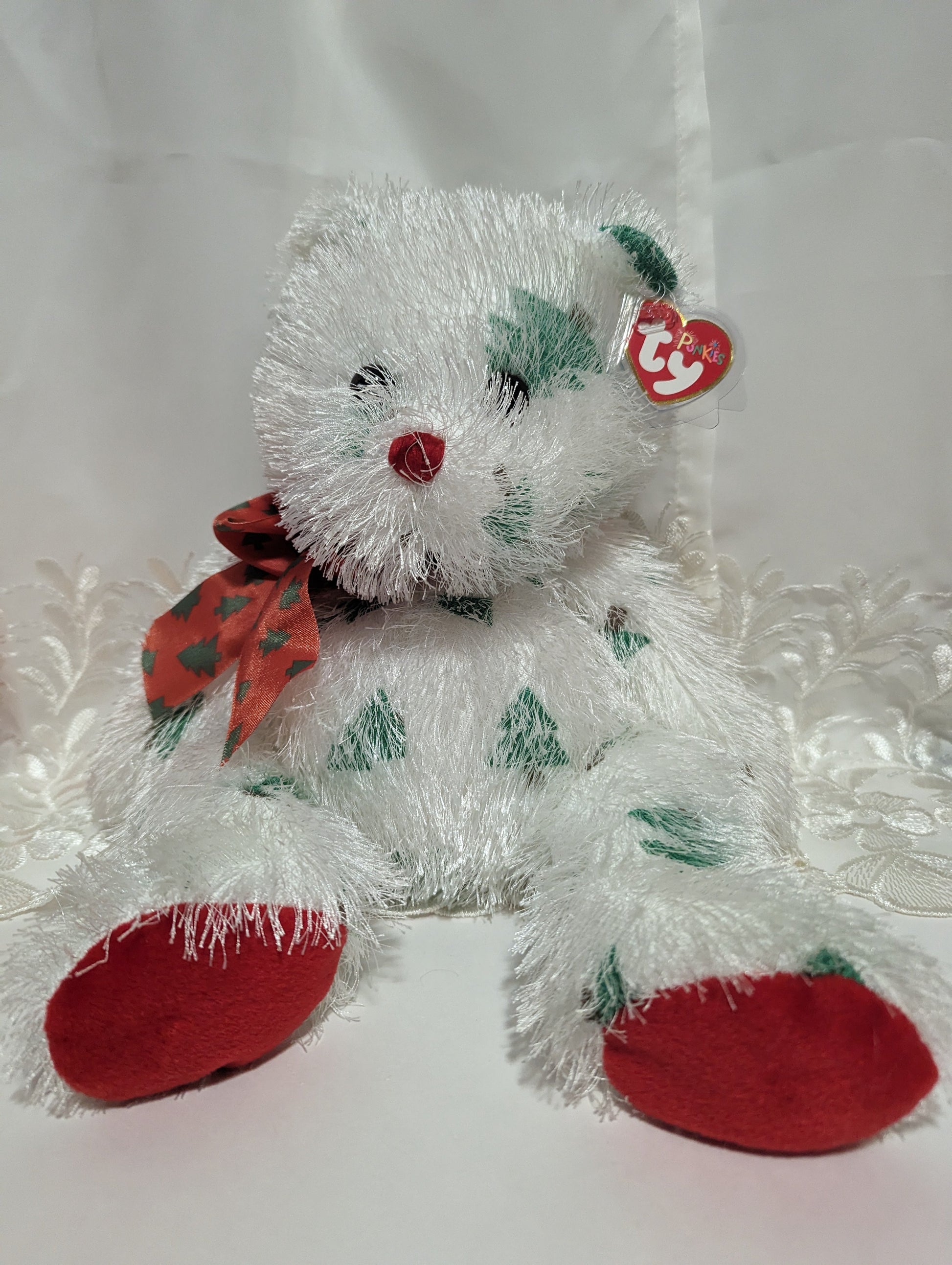 Ty Punkies - Santa Claws The Bear (13in) Creased Tag - Vintage Beanies Canada