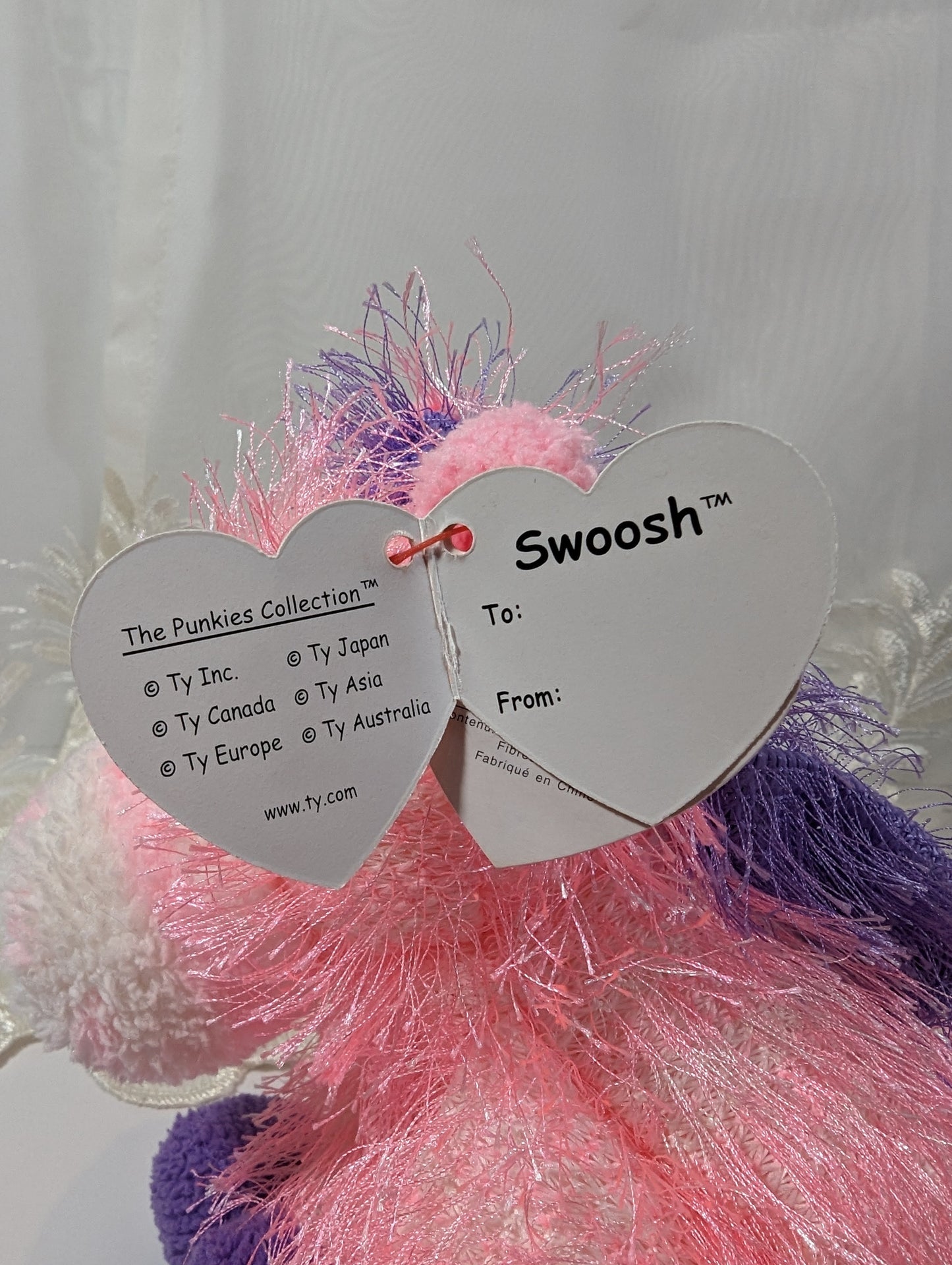 Ty Punkies - Swoosh The Pink And Purple Horse (7in) - Vintage Beanies Canada