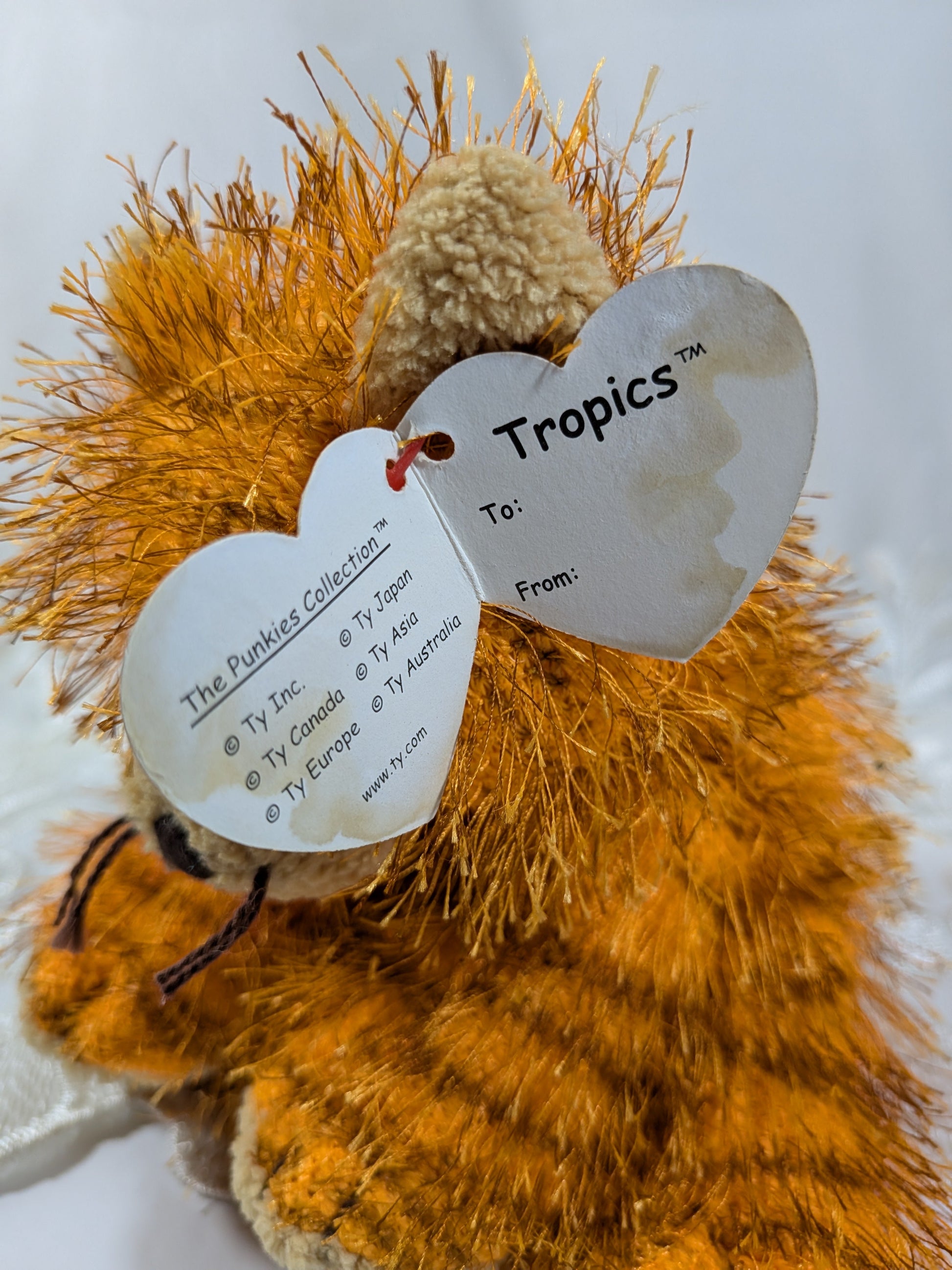 Ty Punkies - Tropics The Orange Cat (9in) Non - mint Tag - Vintage Beanies Canada