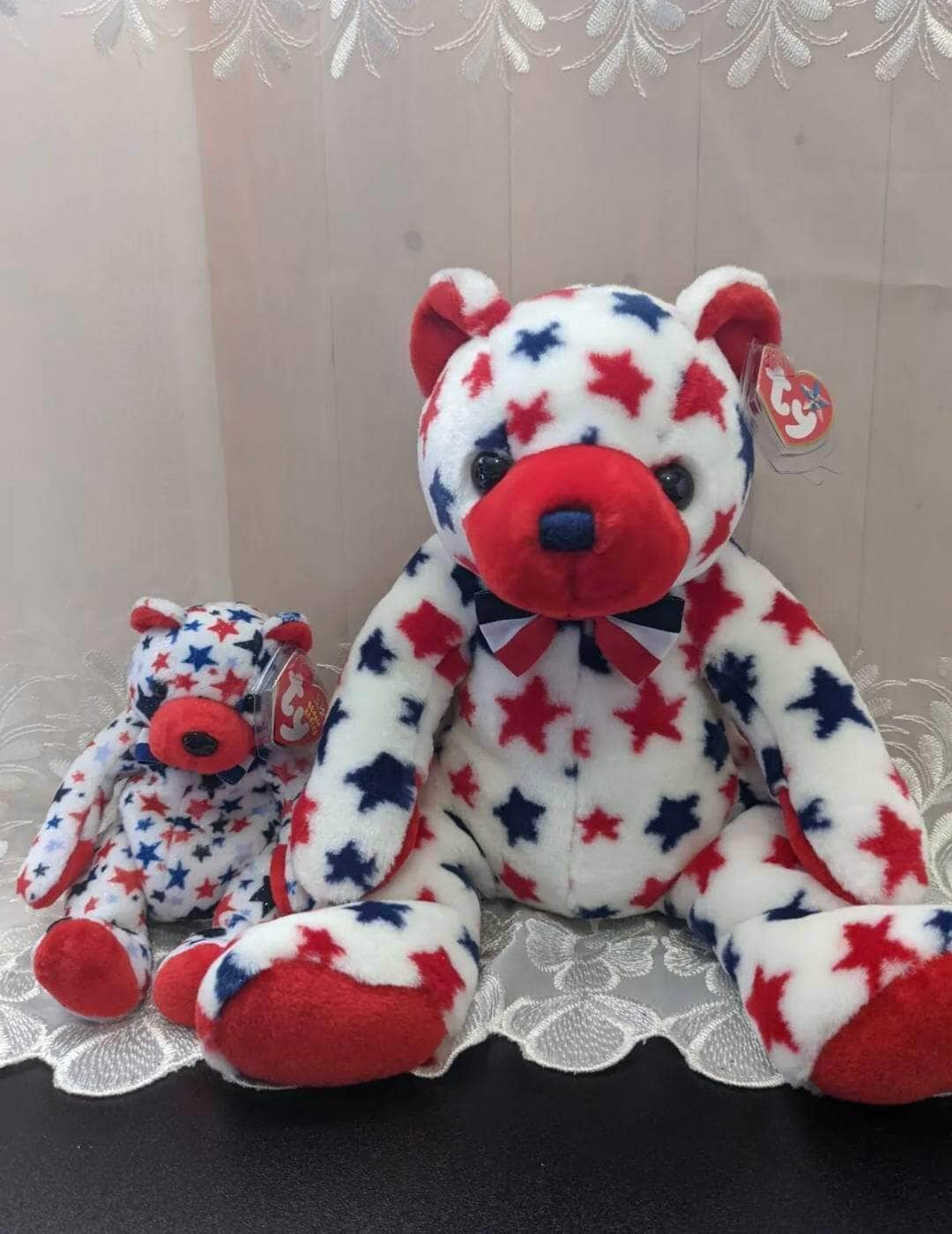 Ty Red The Bear Beanie Baby and Beanie Buddy Lot - Near Mint (Sold As Pair) - Vintage Beanies Canada