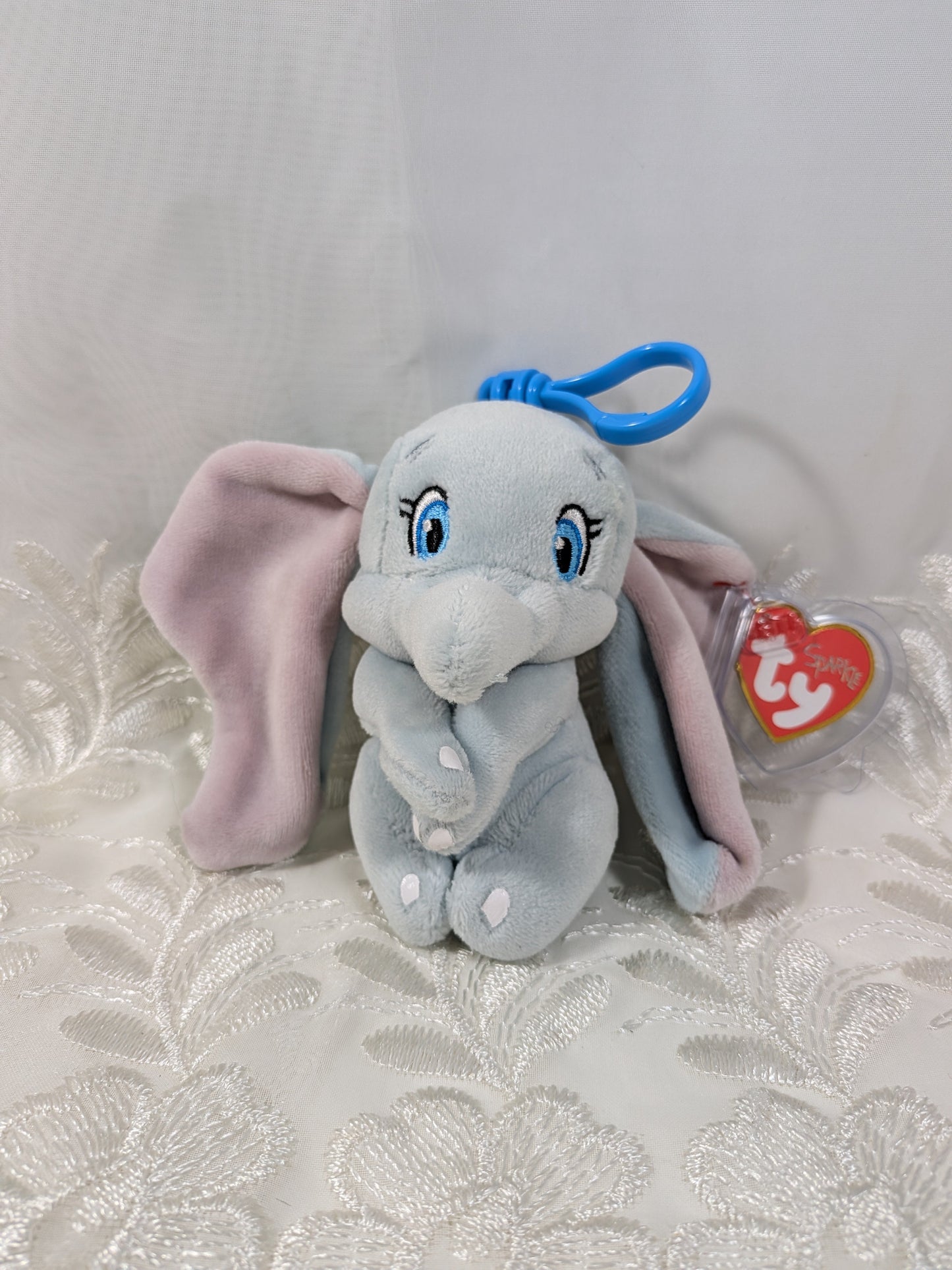 Ty Sparkle - Dumbo The Elephant Clip (4in) - Vintage Beanies Canada